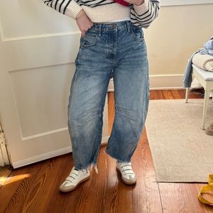 Free People Lucky You Barrel Jean